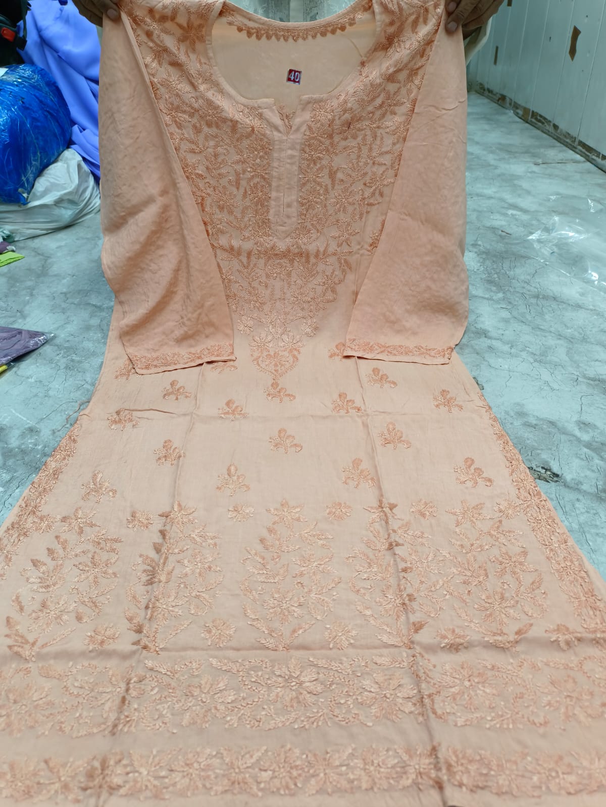 Modal kurti tone to tone work