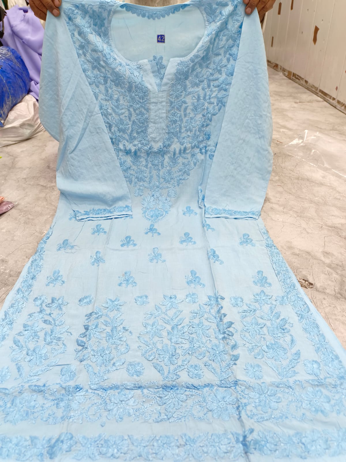 Modal kurti tone to tone work