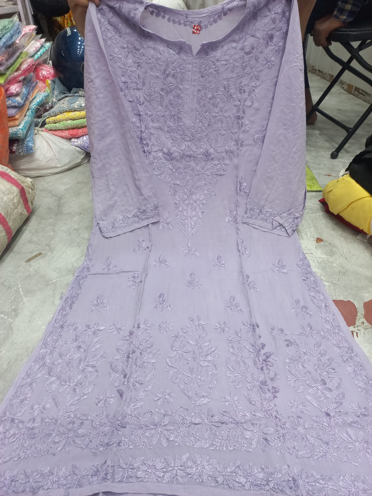 Modal kurti tone to tone work