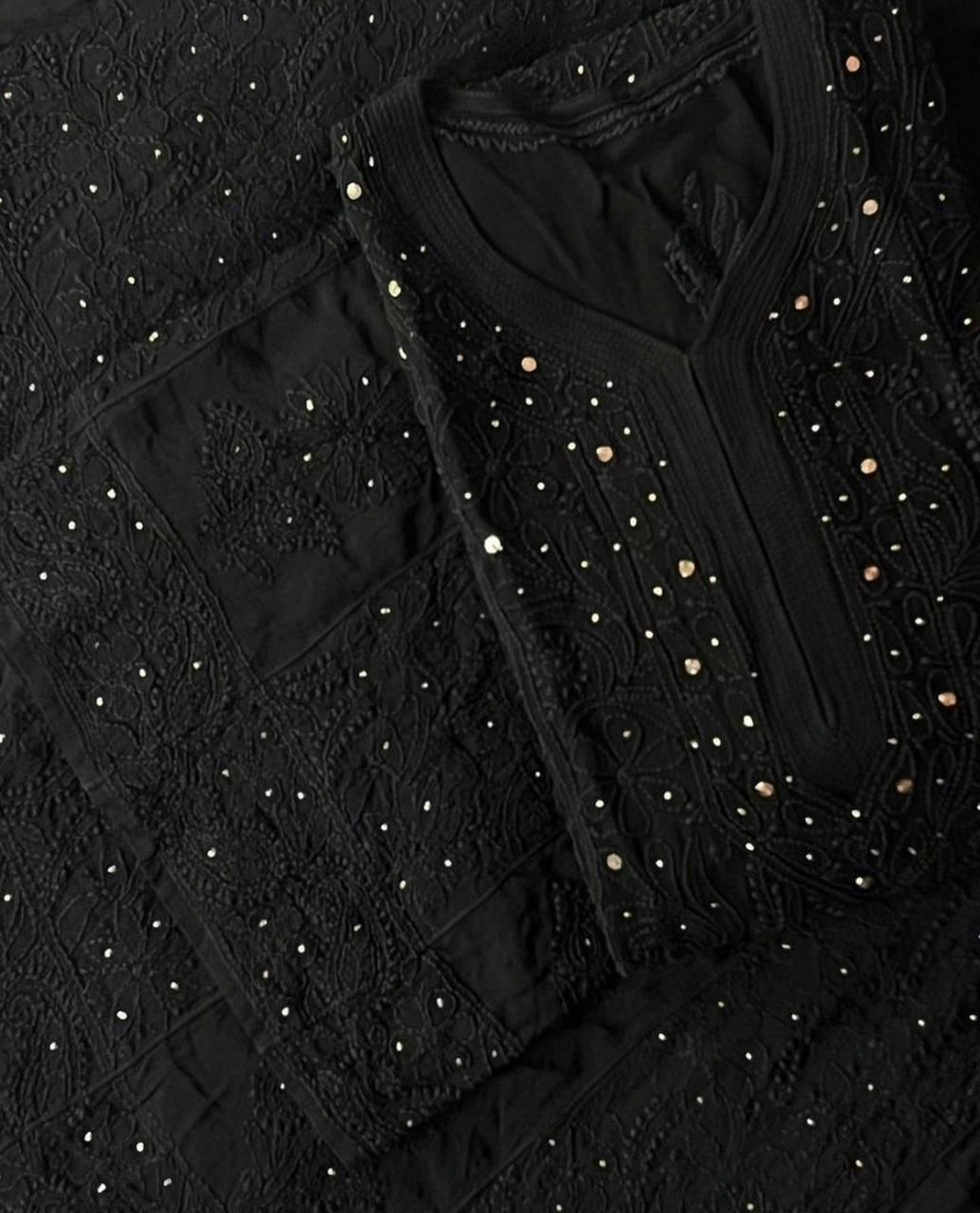 Viscose 3pc suit with mukesh work