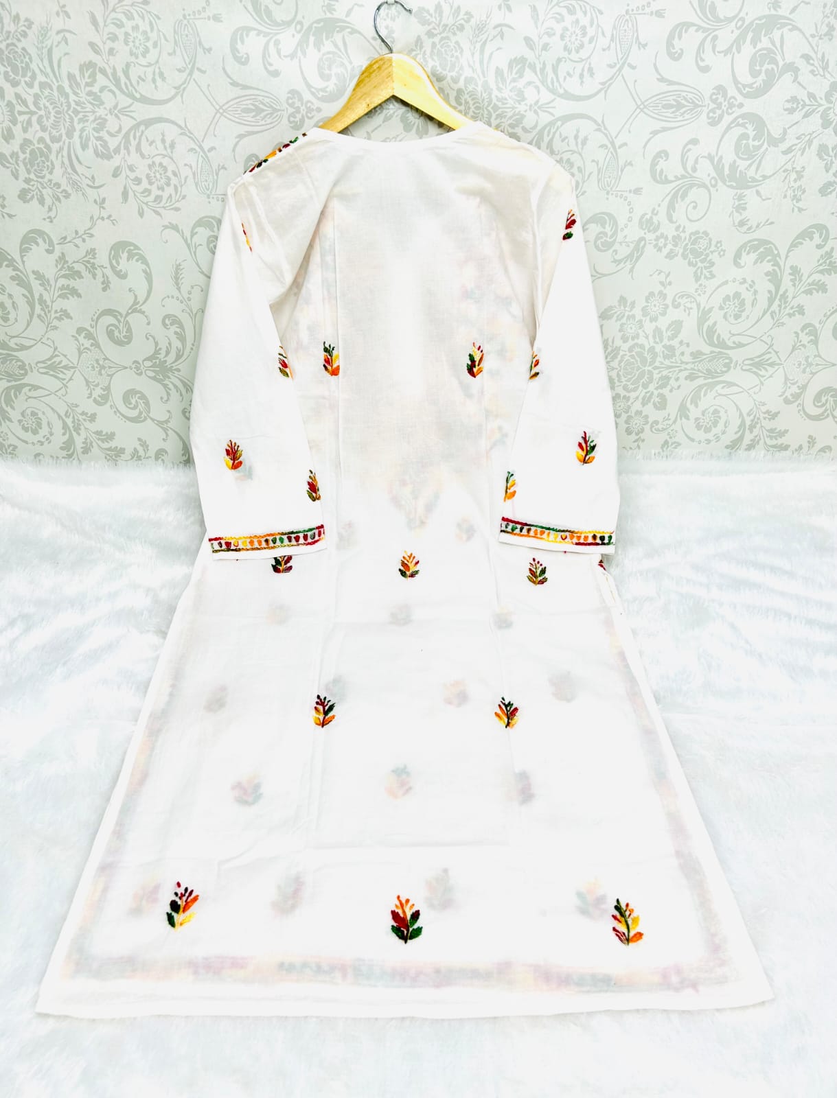 Multi Thread Work Cotton Kurti