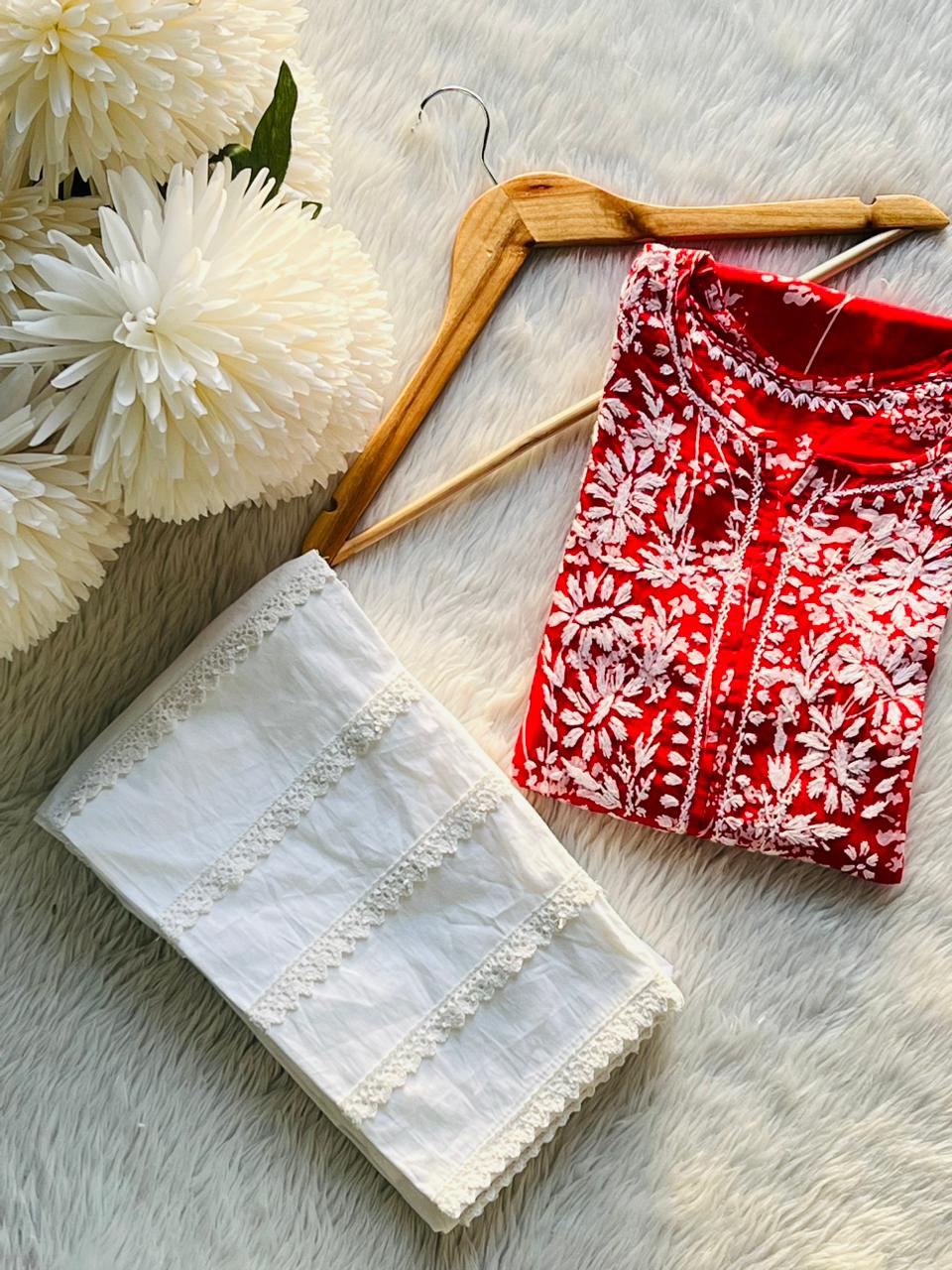 Mul Mul Kurti With Pant