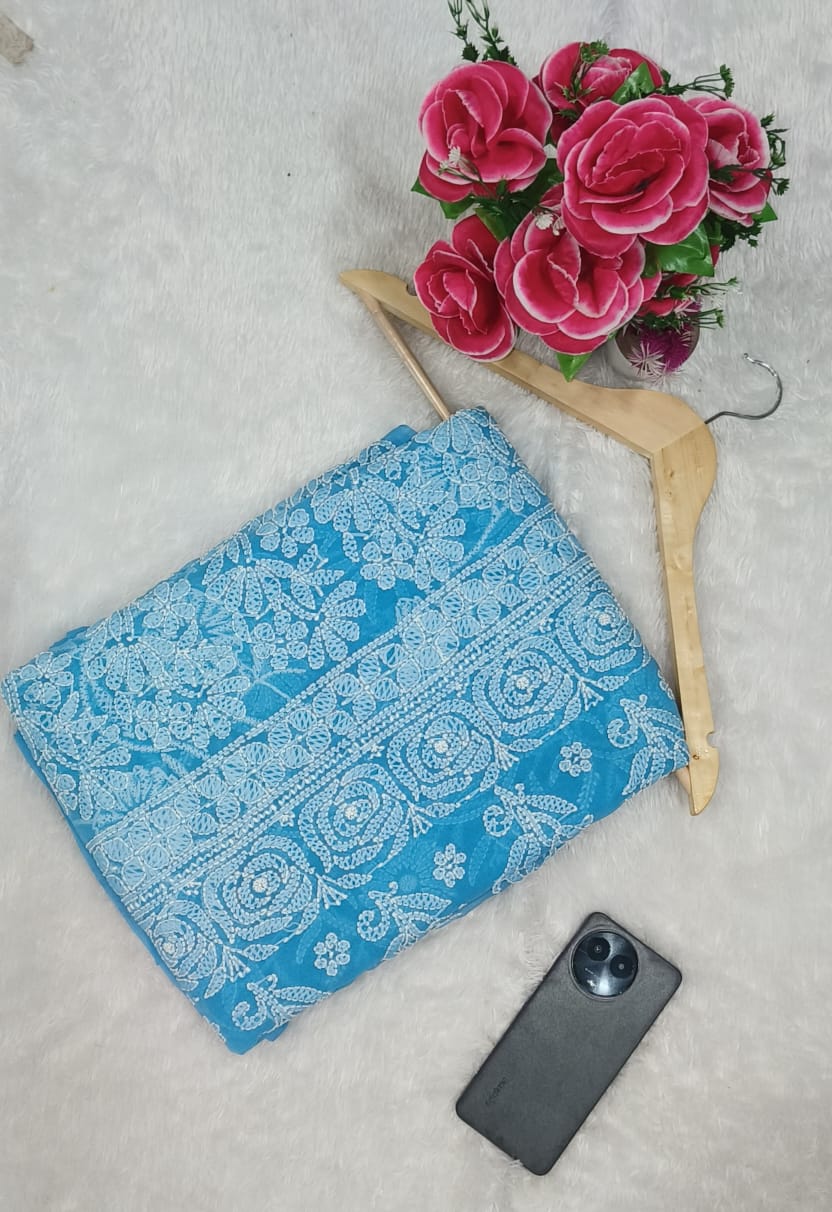 Georgette Jaal saree