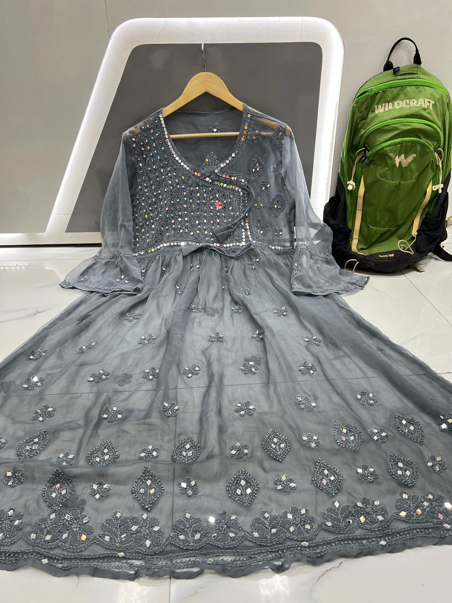 Angarkha Doori Gown with mirror