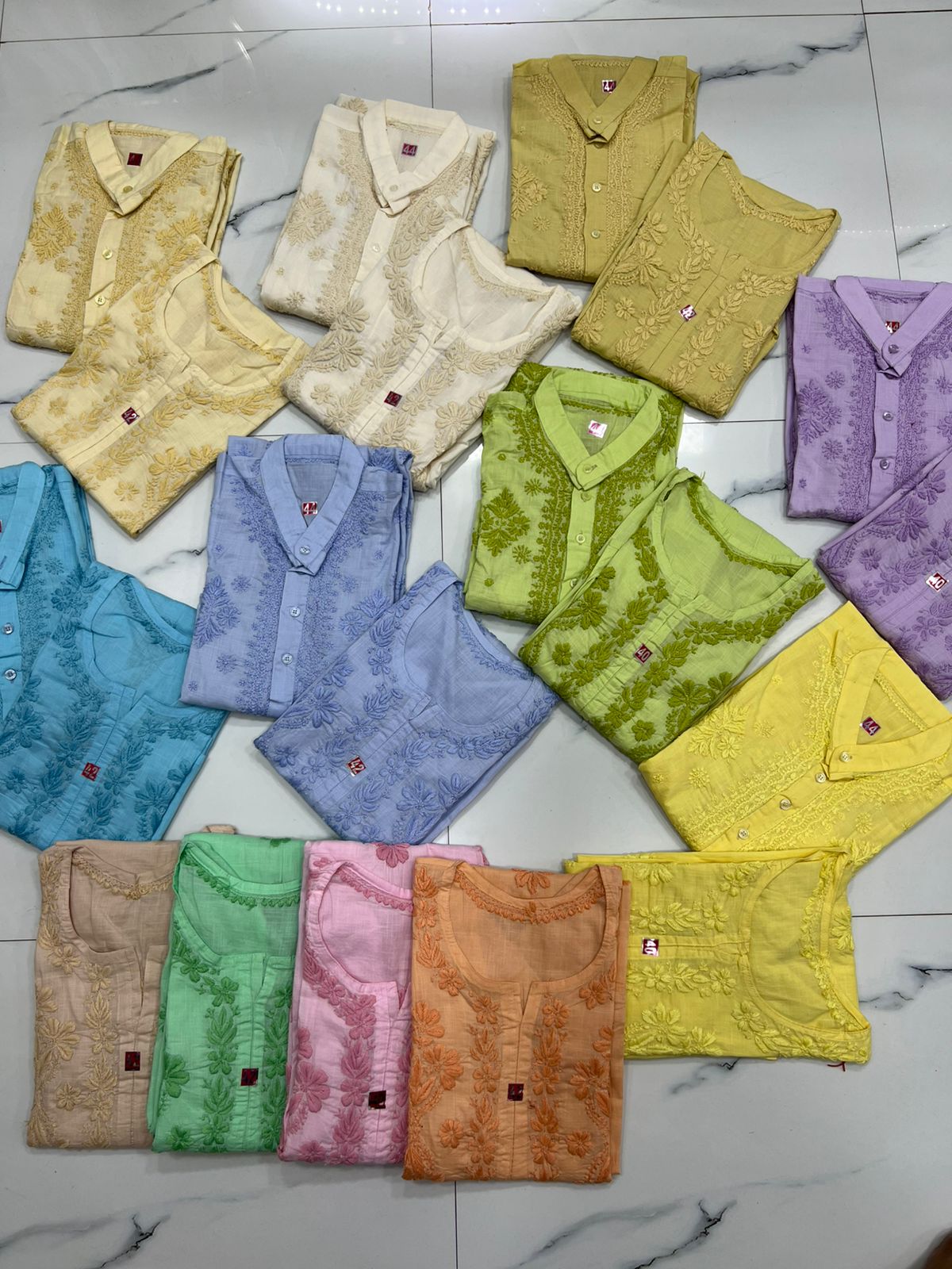 Couple wears men and women cotton set