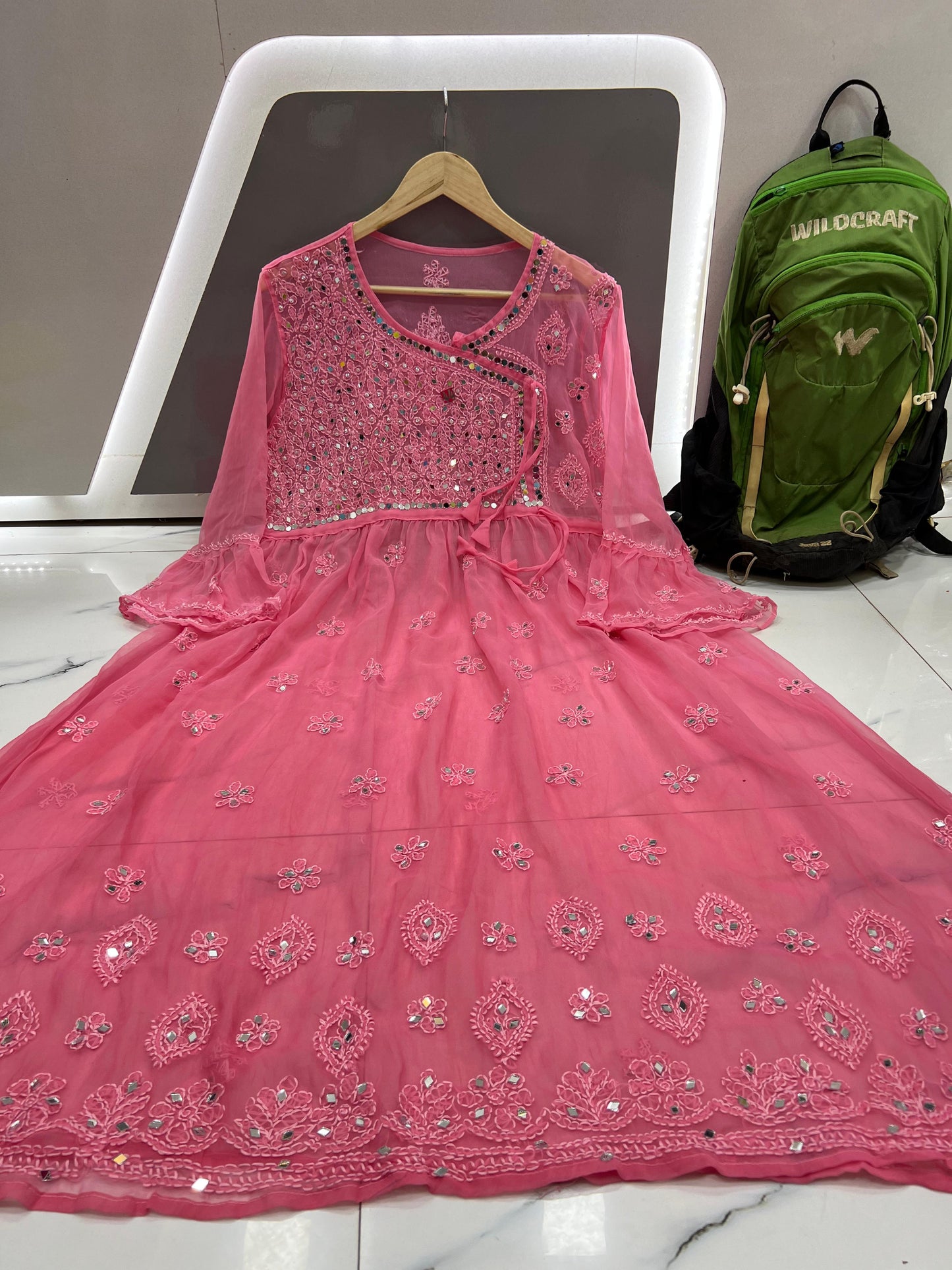 Angarkha Doori Gown with mirror