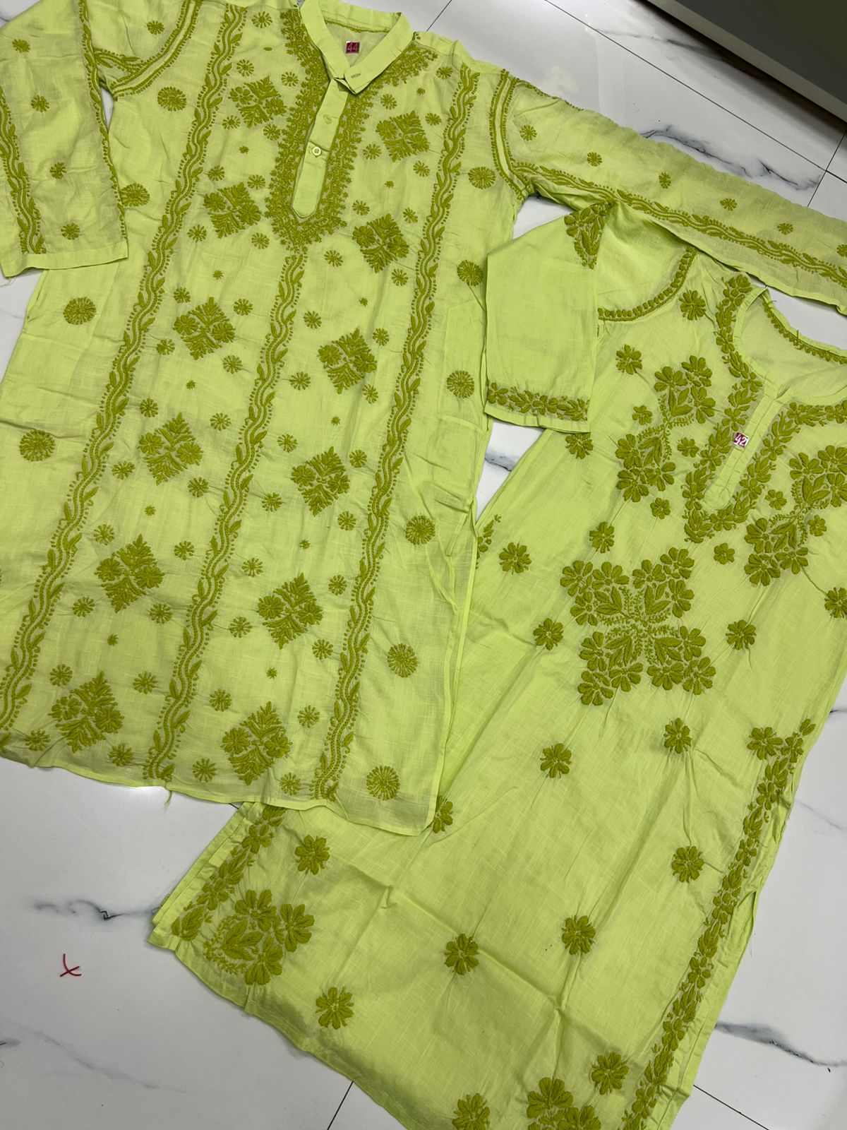 Couple wears men and women cotton set
