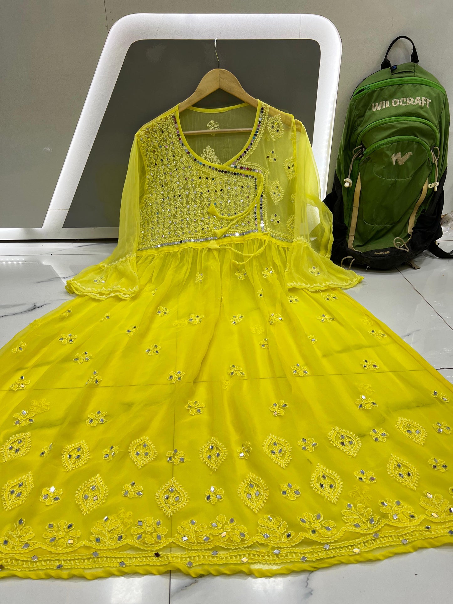 Angarkha Doori Gown with mirror