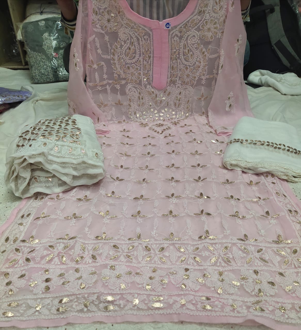 Chiffon Jaal Gota 3pc Set