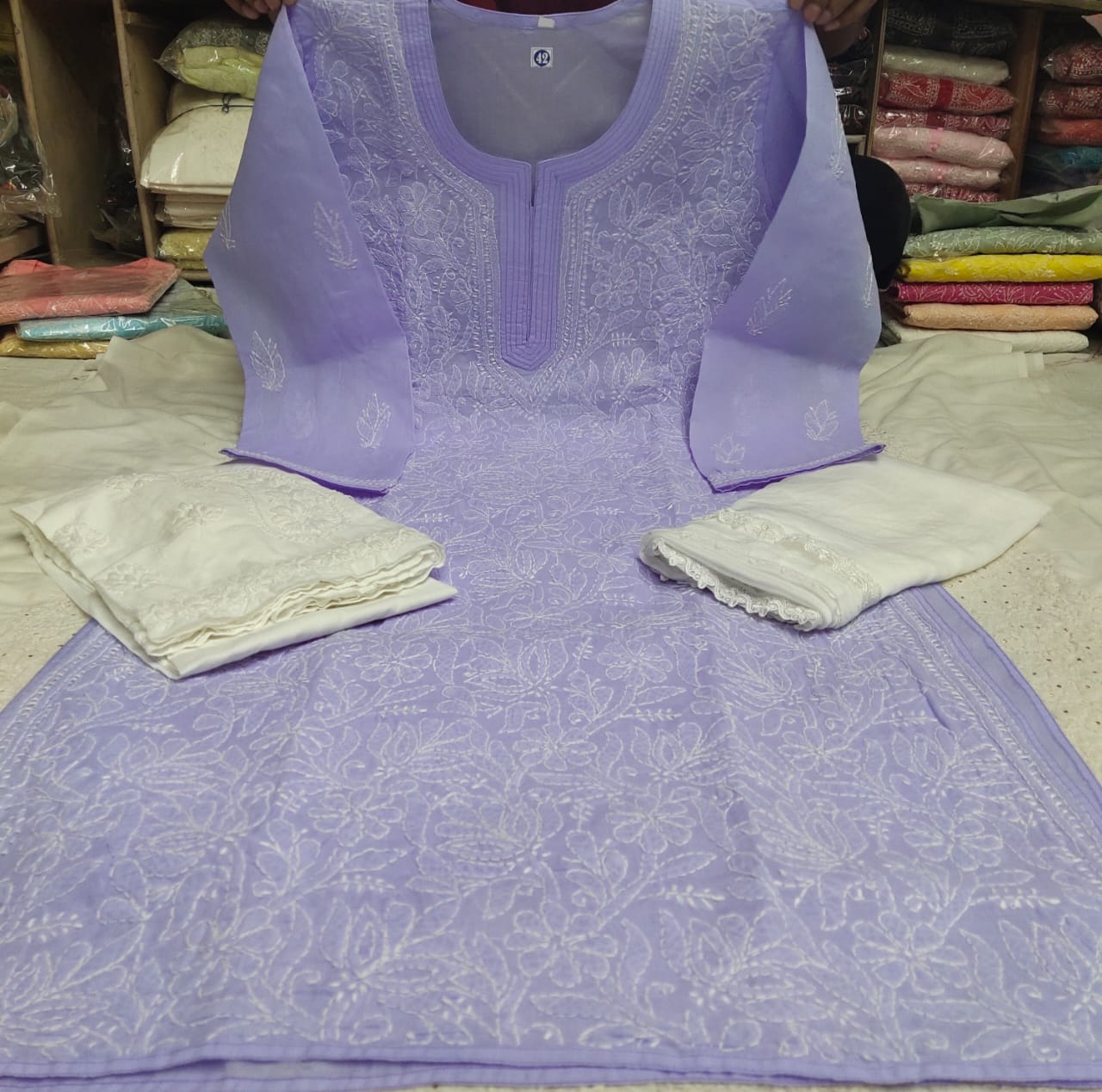 Cotton Front Jaal 3pc Set