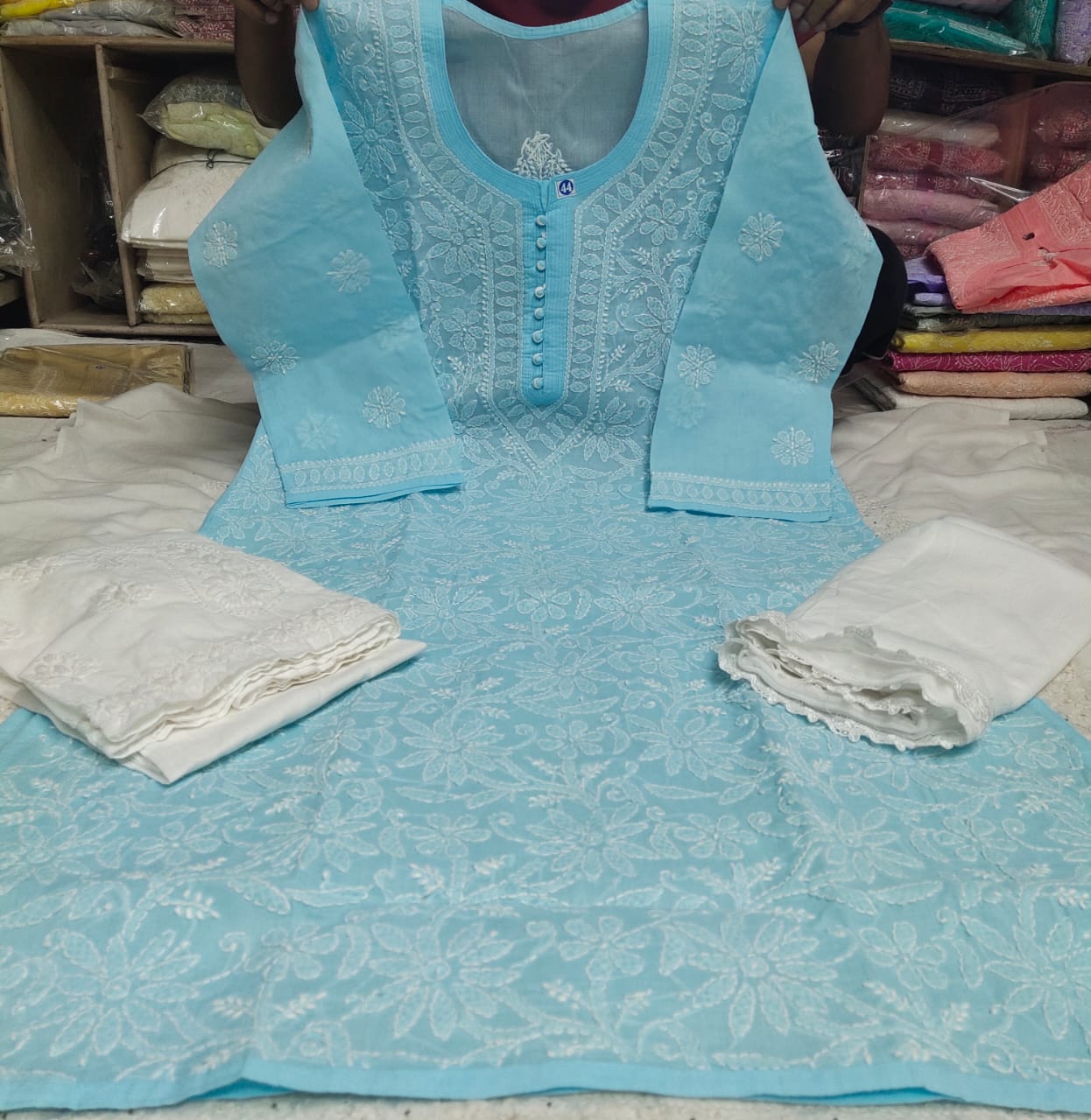 Cotton Front Jaal 3pc Set