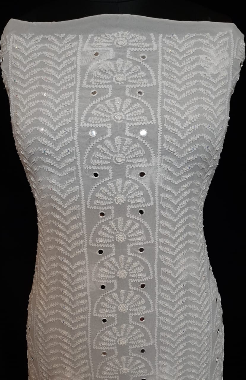 Viscose Mirror Work Kurta With Dupatta