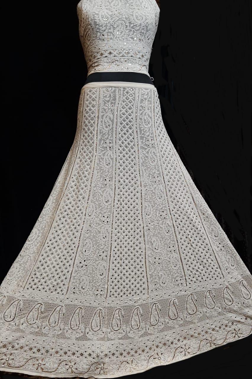 Pure Georgette Lehenga - The Chikan Company