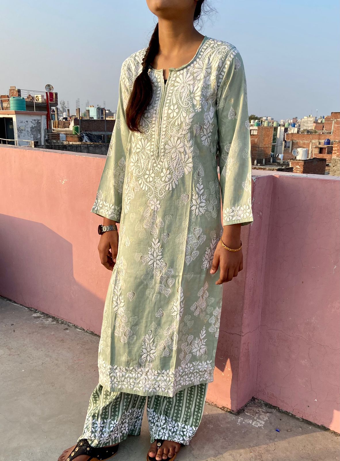Soft Rayon Salab Kurti With Palazzo