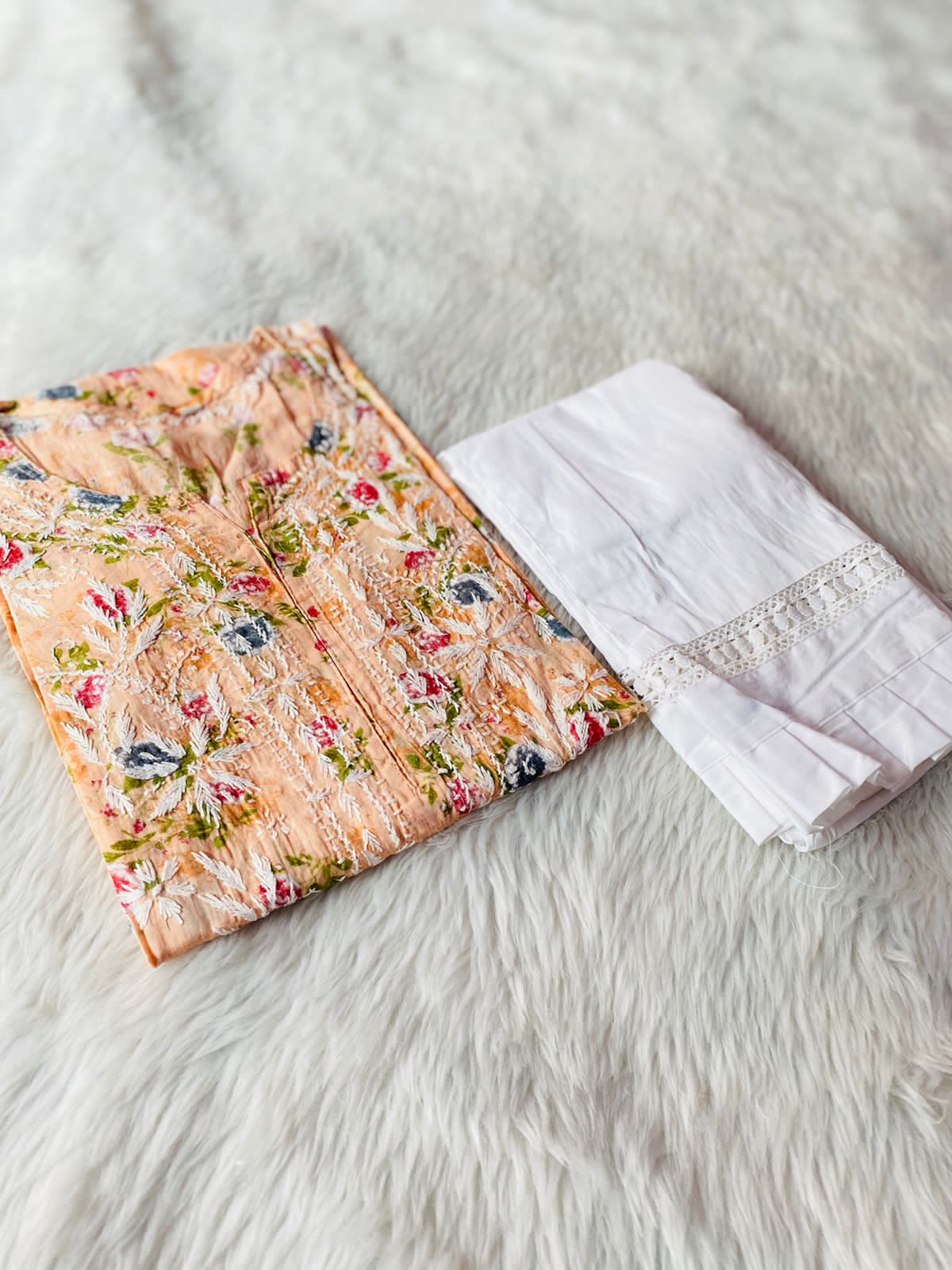 Mul Mul Kurti With Pant