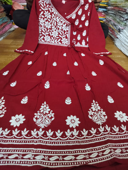 Slub cotton gown