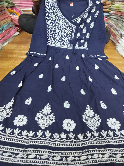 Slub cotton gown