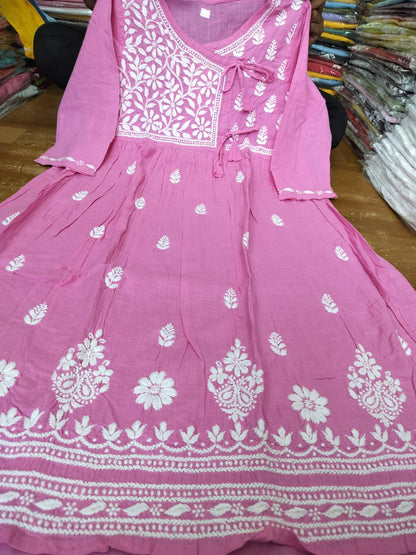 Slub cotton gown