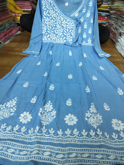 Slub cotton gown