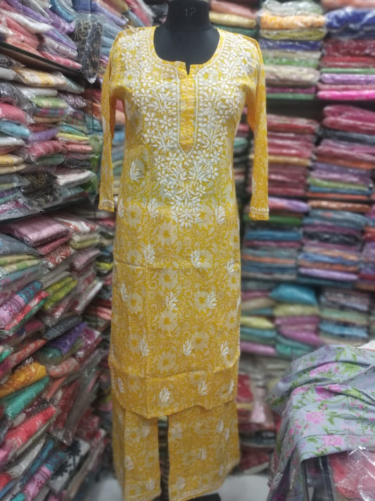 Mul cotton kurta palazzo set