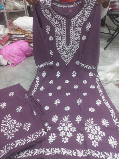 Rayon kurta with palazzo