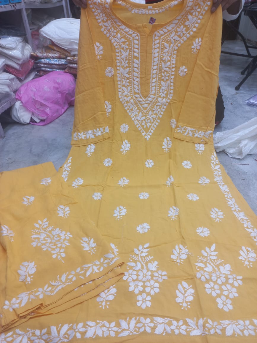 Rayon kurta with palazzo