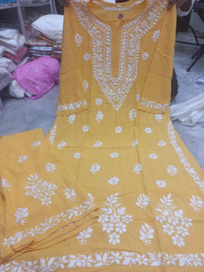 Rayon kurta with palazzo