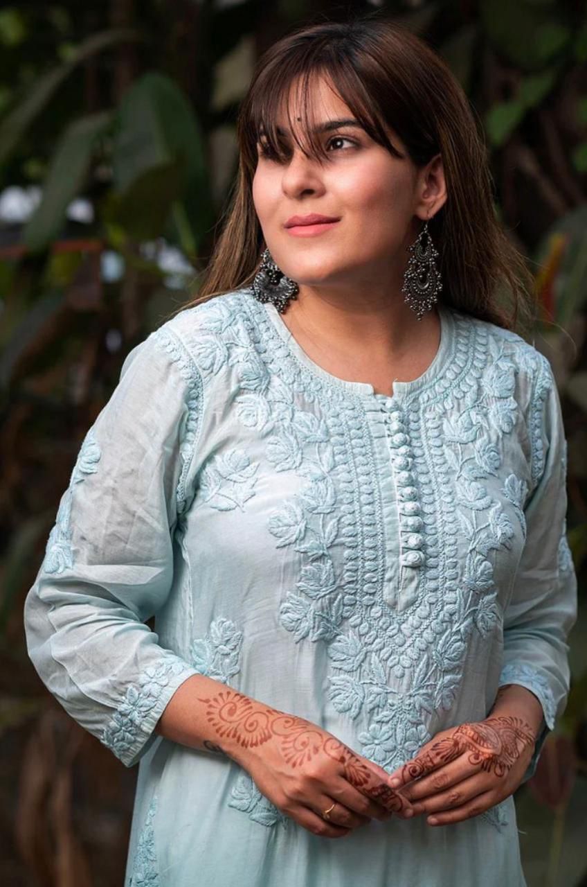 Rose chanderi kurta