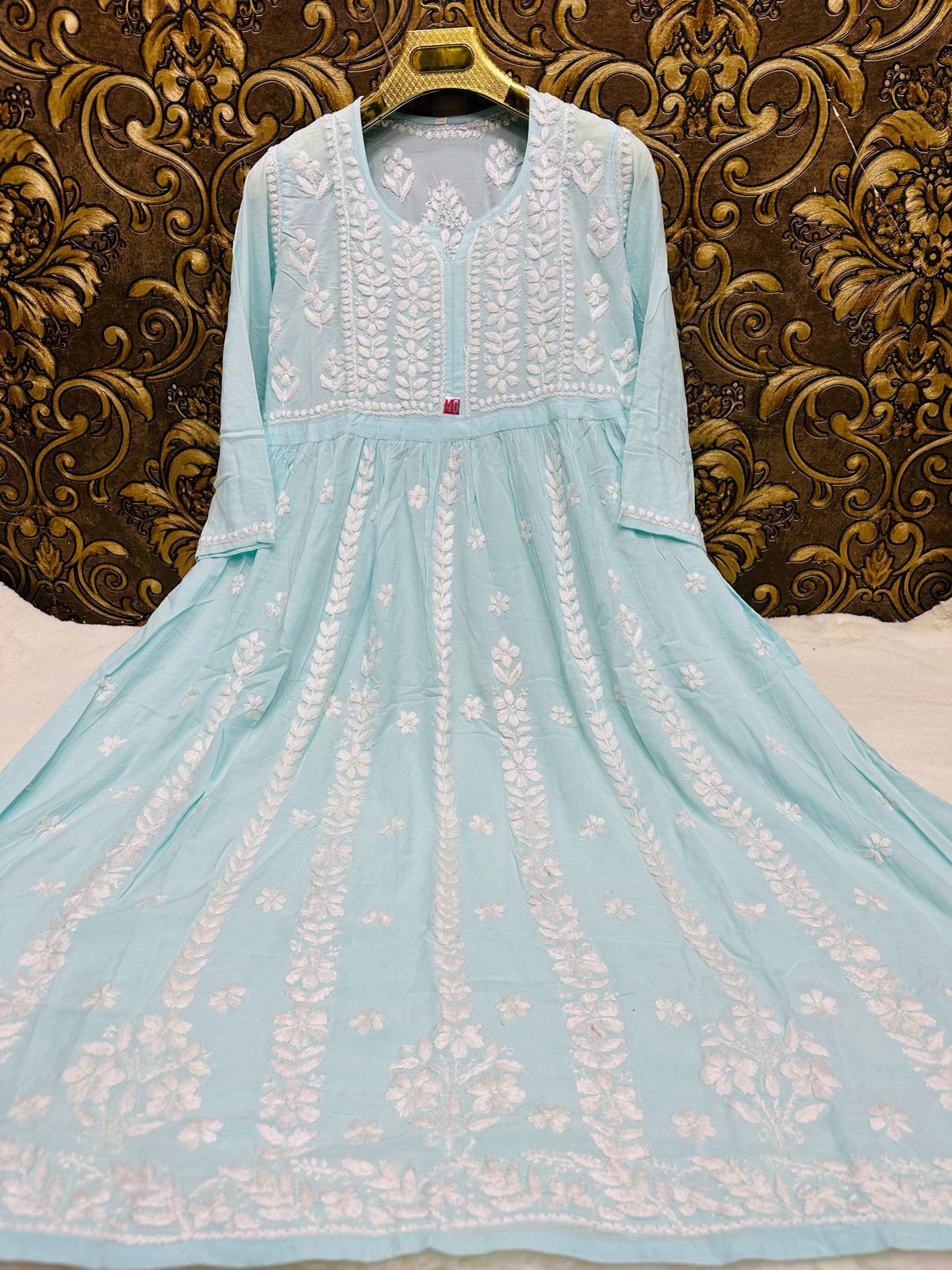 Modal gown with chaddi work