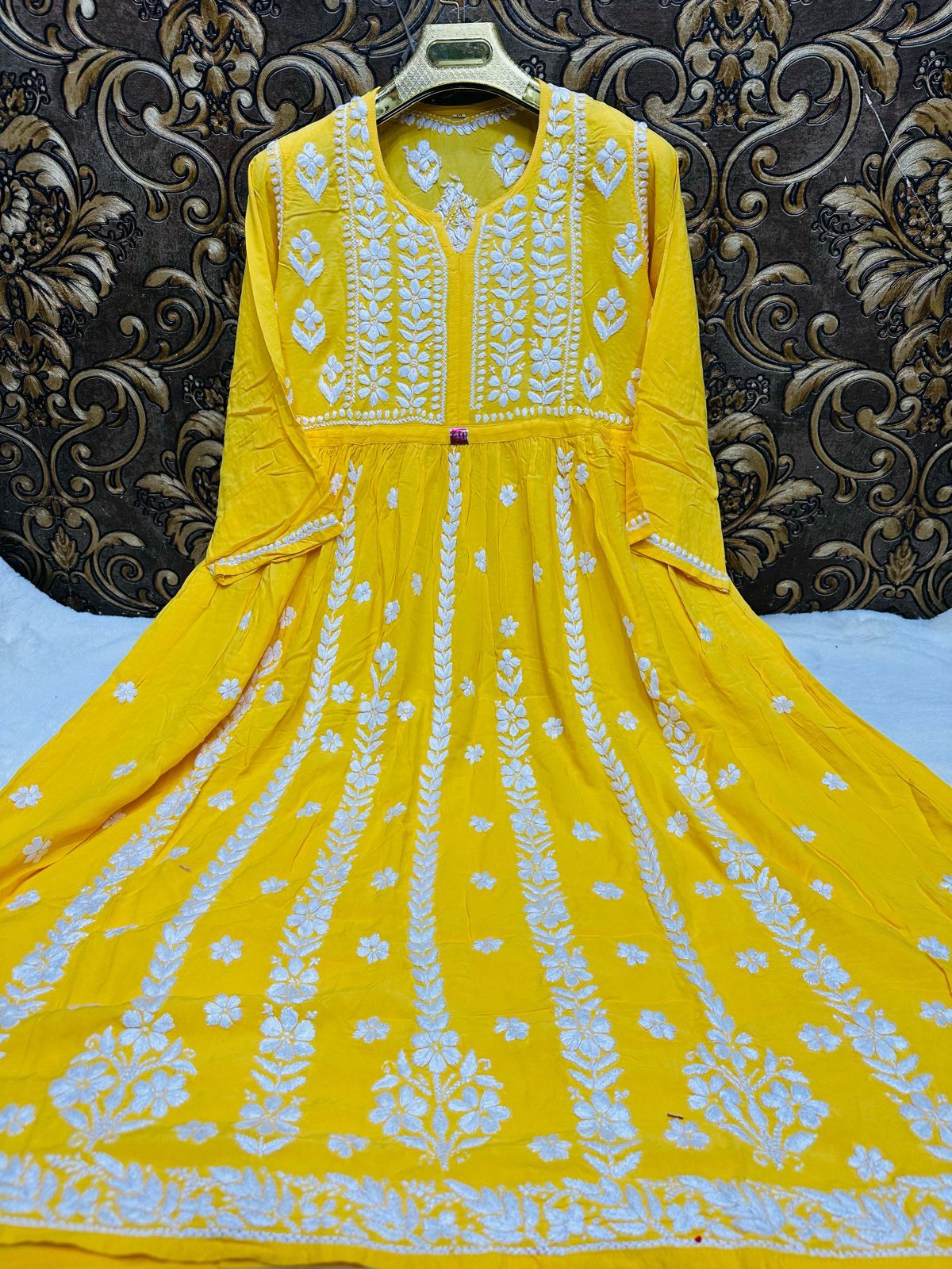 Modal gown with chaddi work