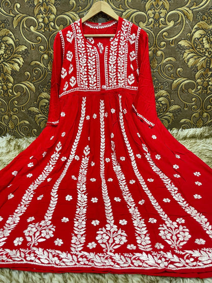 Modal gown with chaddi work