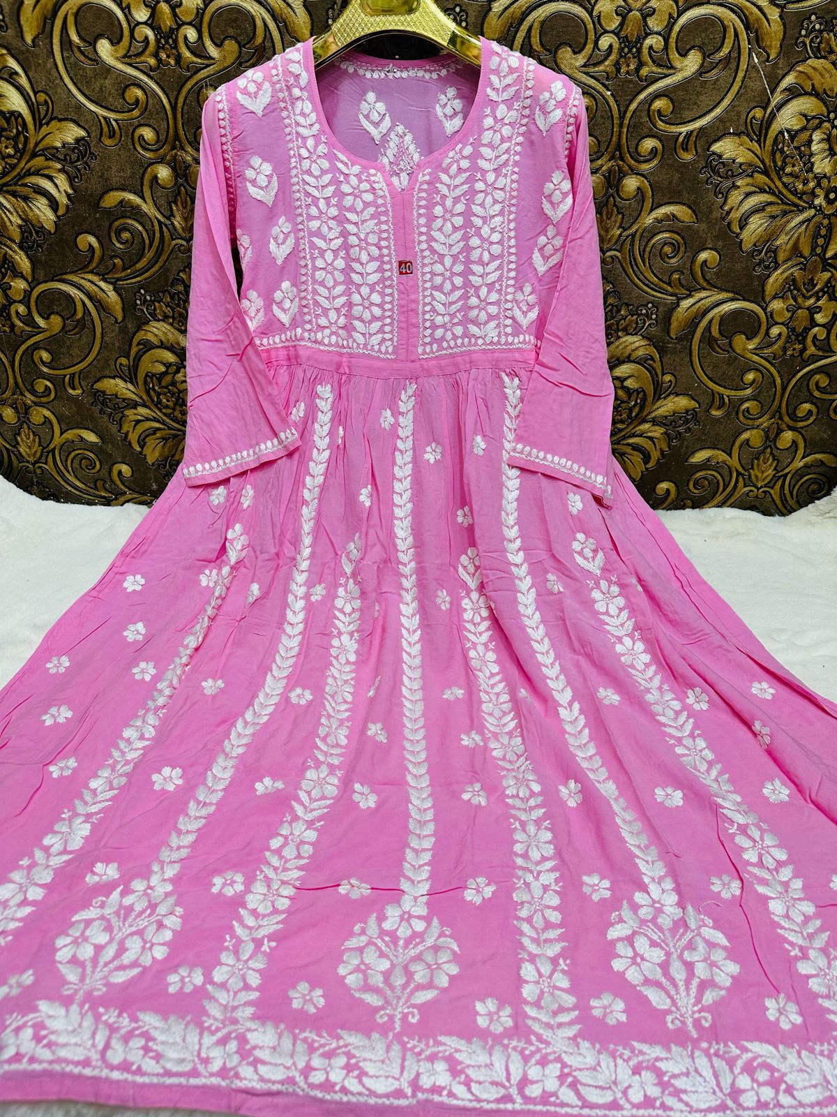 Modal gown with chaddi work