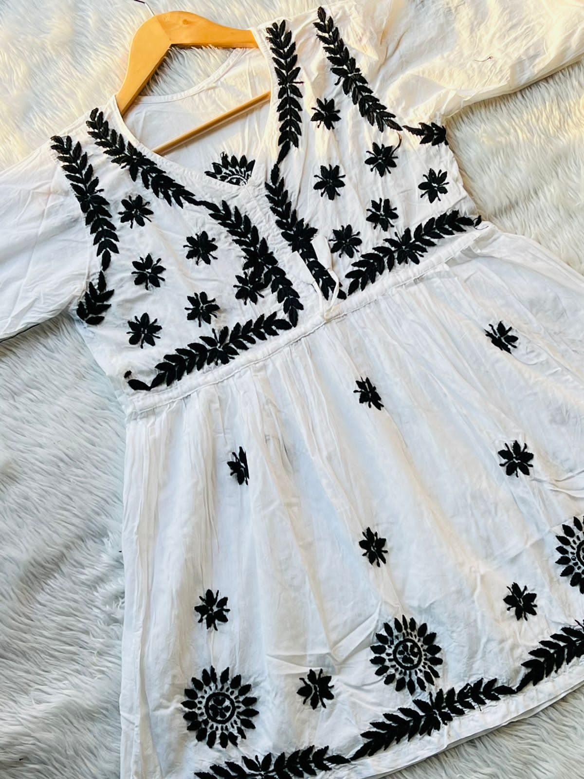 Cotton short gown 2pc set