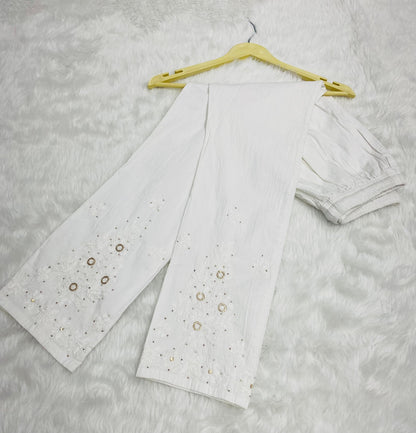 Golden mukaish work pant