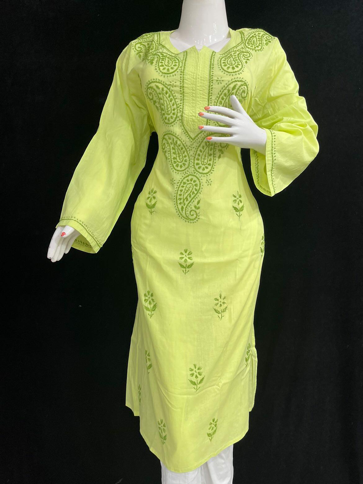 Kashmiri green Booti Kurti