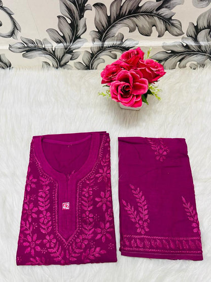 Dyeable Pure Cotton Kurta Palazzo Set