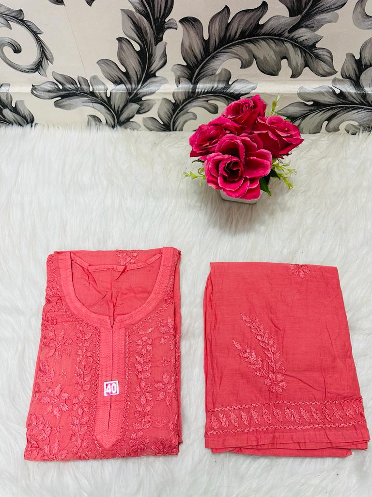 Dyeable Pure Cotton Kurta Palazzo Set