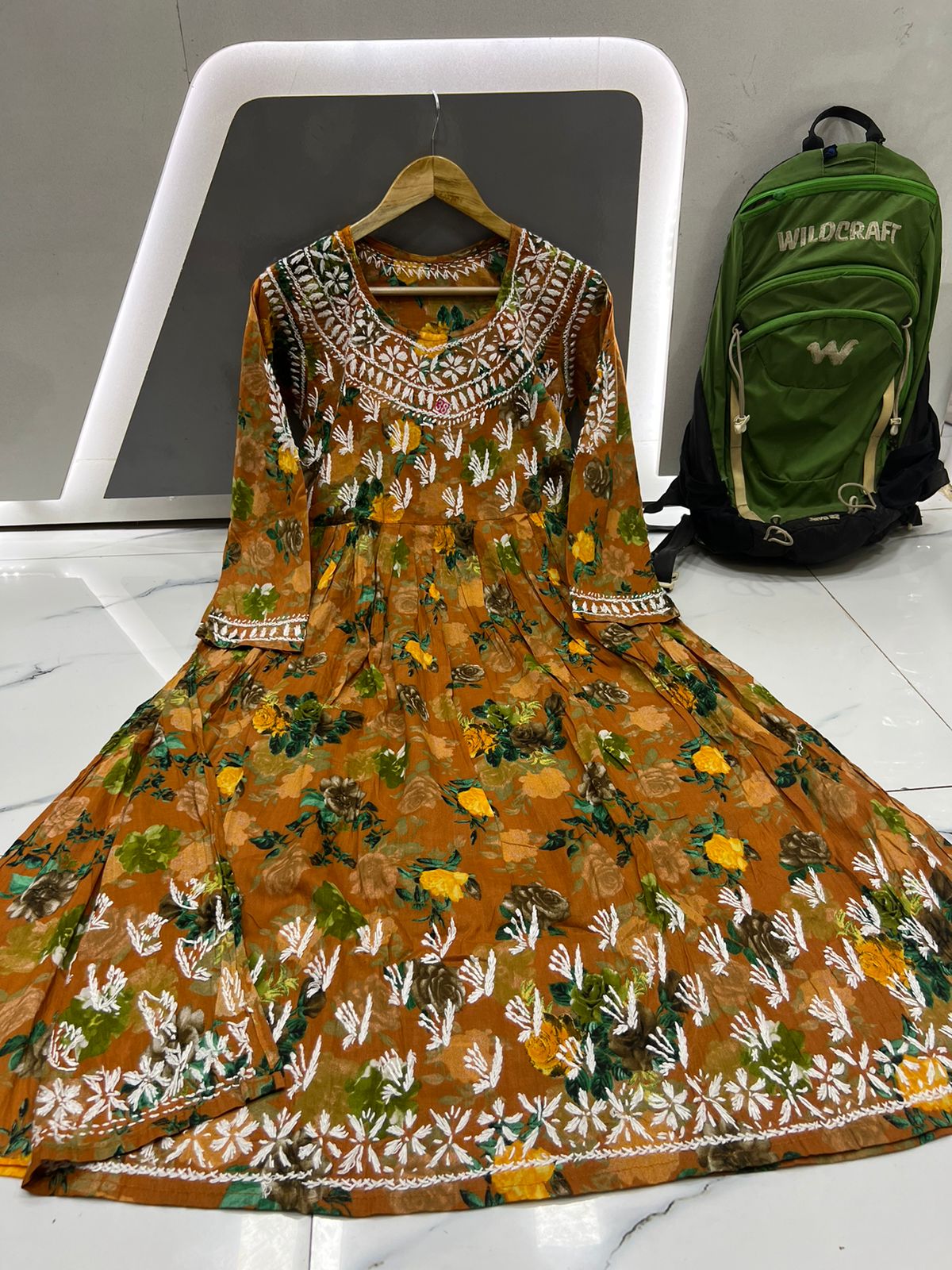 Shop Designer Floral Nayra Cut Dress for Women Online In India
