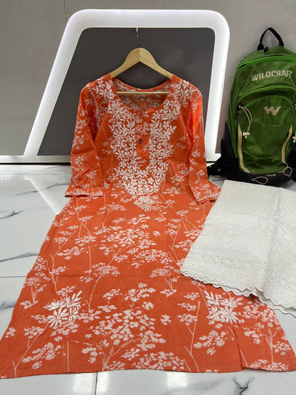 Soft Mul Mul kurti With Hakoowa Palazzo