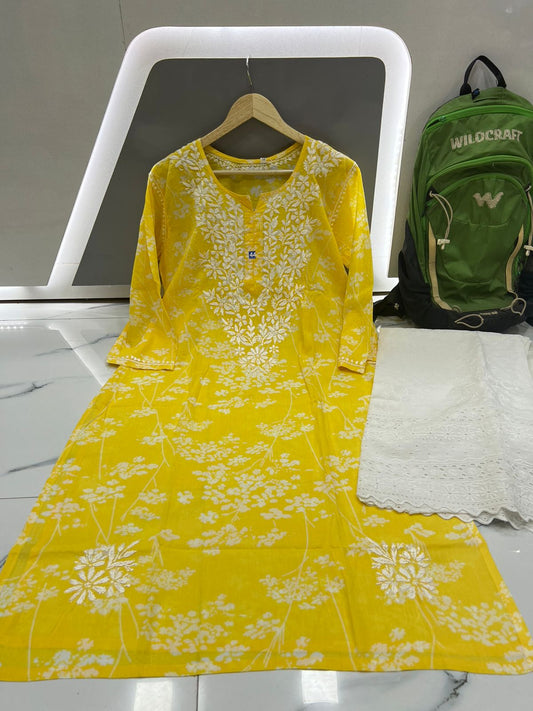 Soft Mul Mul kurti With Hakoowa Palazzo