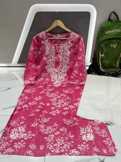 Soft Mul Mul kurti With Hakoowa Palazzo