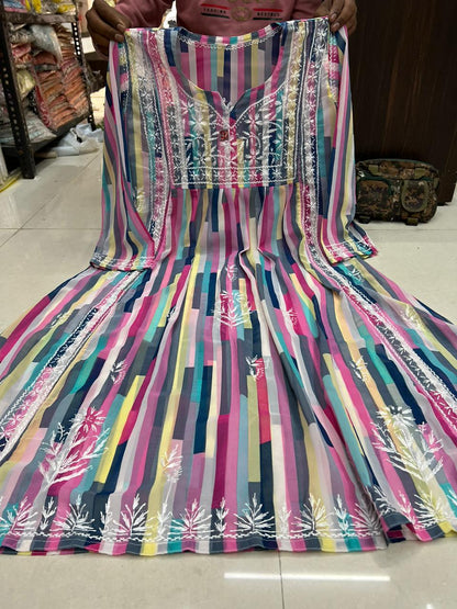 Georgette Printed Gown