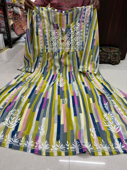 Georgette Printed Gown