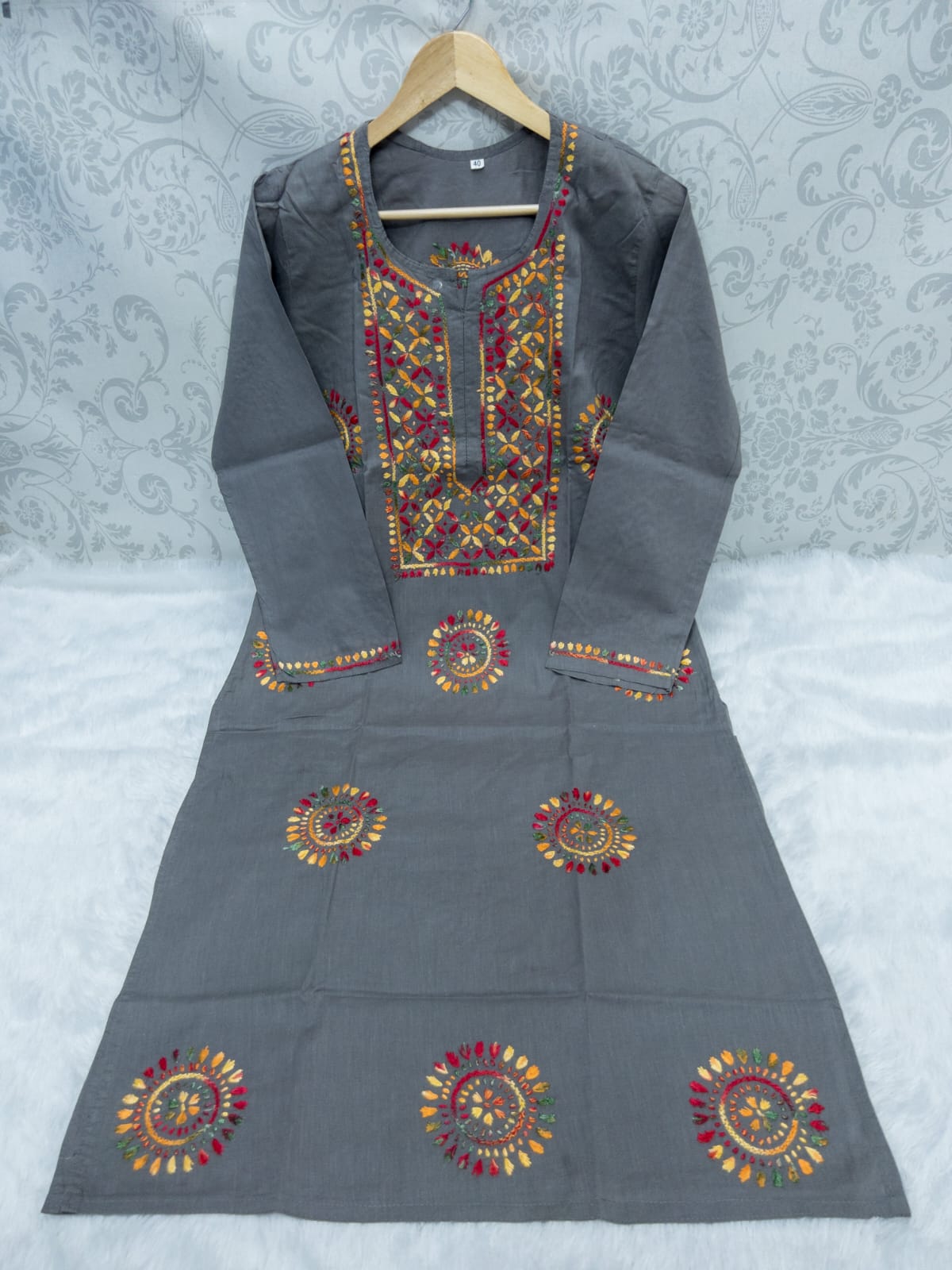 Multi Work Cotton Kurti