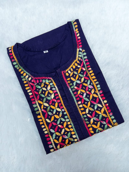 Multi Work Cotton Kurti