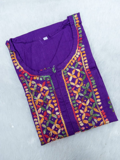 Multi Work Cotton Kurti