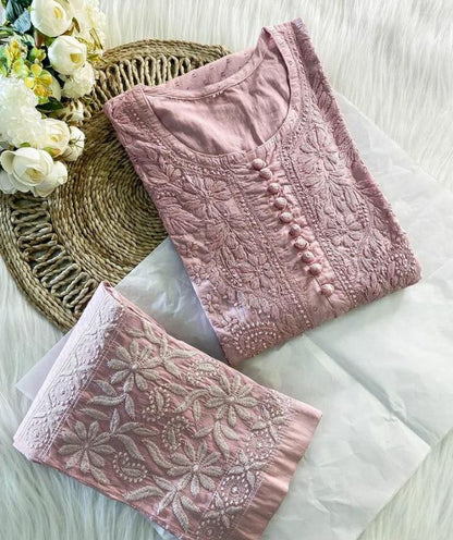 Dobby Dyeable Cotton  2pc Set