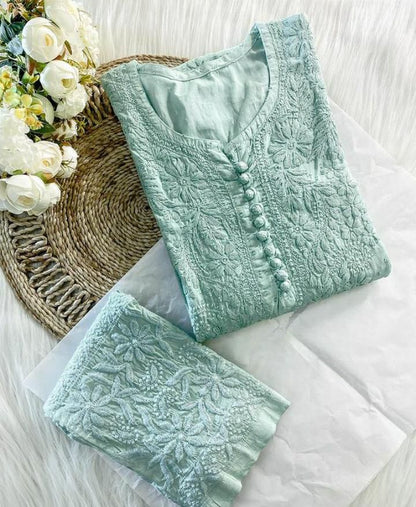 Dobby Dyeable Cotton  2pc Set