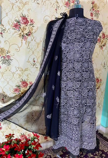 Georgette Unstitched Kurta & Dupatta Set