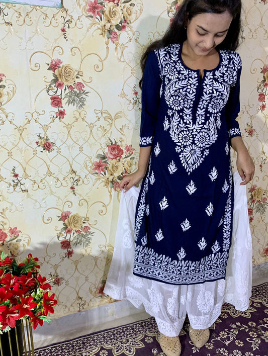 Rayon Kurti With Palazzo